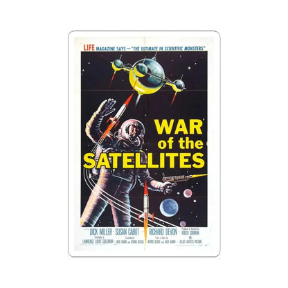 WAR OF THE SATELLITES 1958 Movie Poster - STICKER Vinyl Kiss-Cut Decal 6 Inch White - The Sticker Space