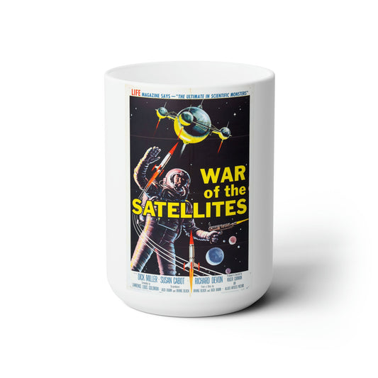 WAR OF THE SATELLITES 1958 Movie Poster - White Coffee Cup 15oz-15oz-The Sticker Space
