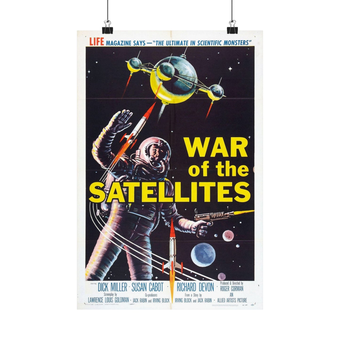 WAR OF THE SATELLITES 1958 - Paper Movie Poster-12″ x 18″-The Sticker Space