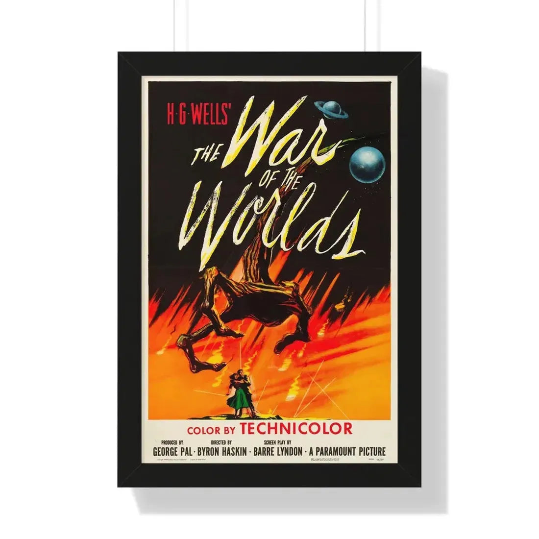 WAR OF THE WORLDS 1953 - Framed Movie Poster 16″ x 24″ Black - The Sticker Space