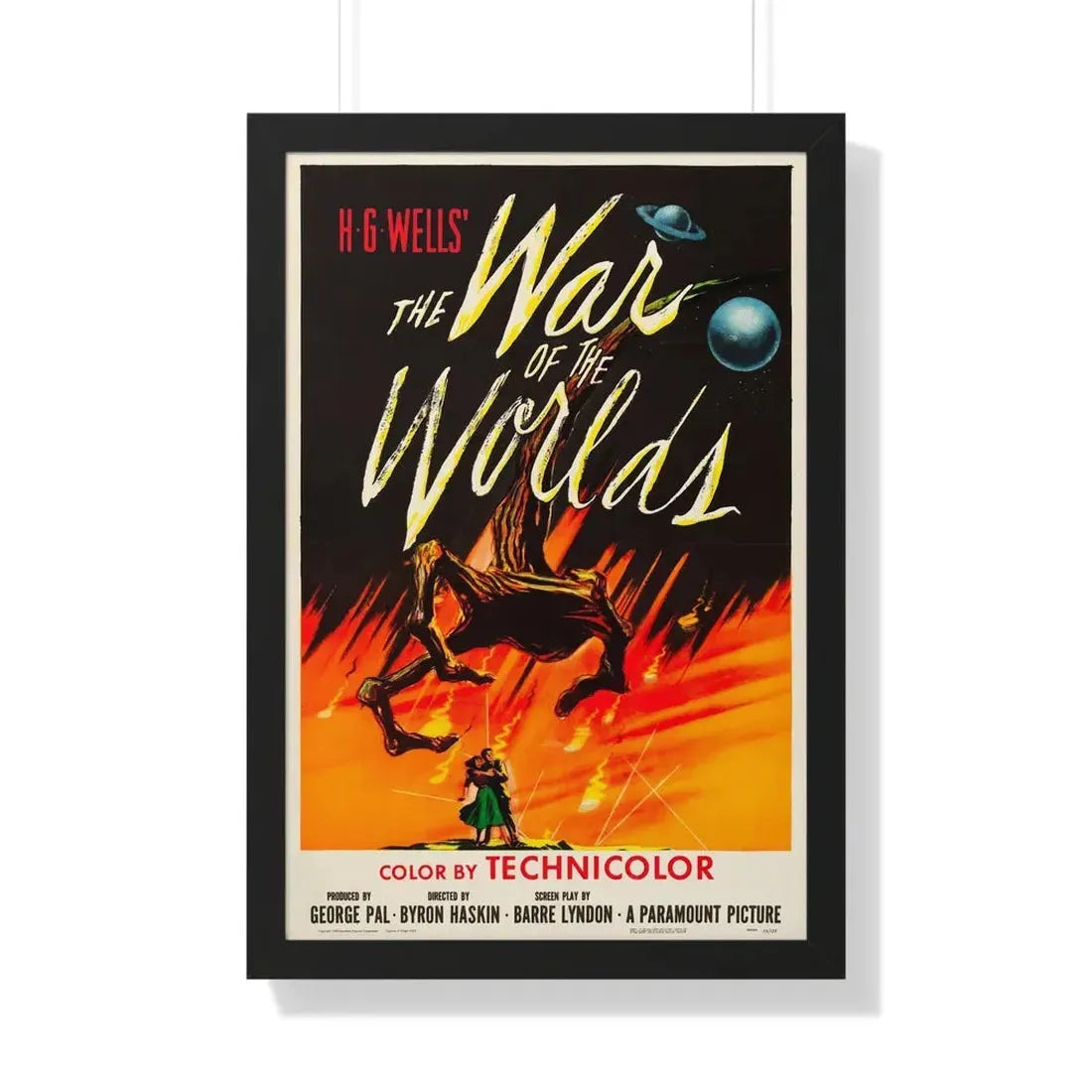 WAR OF THE WORLDS 1953 - Framed Movie Poster 20" x 30" Black - The Sticker Space