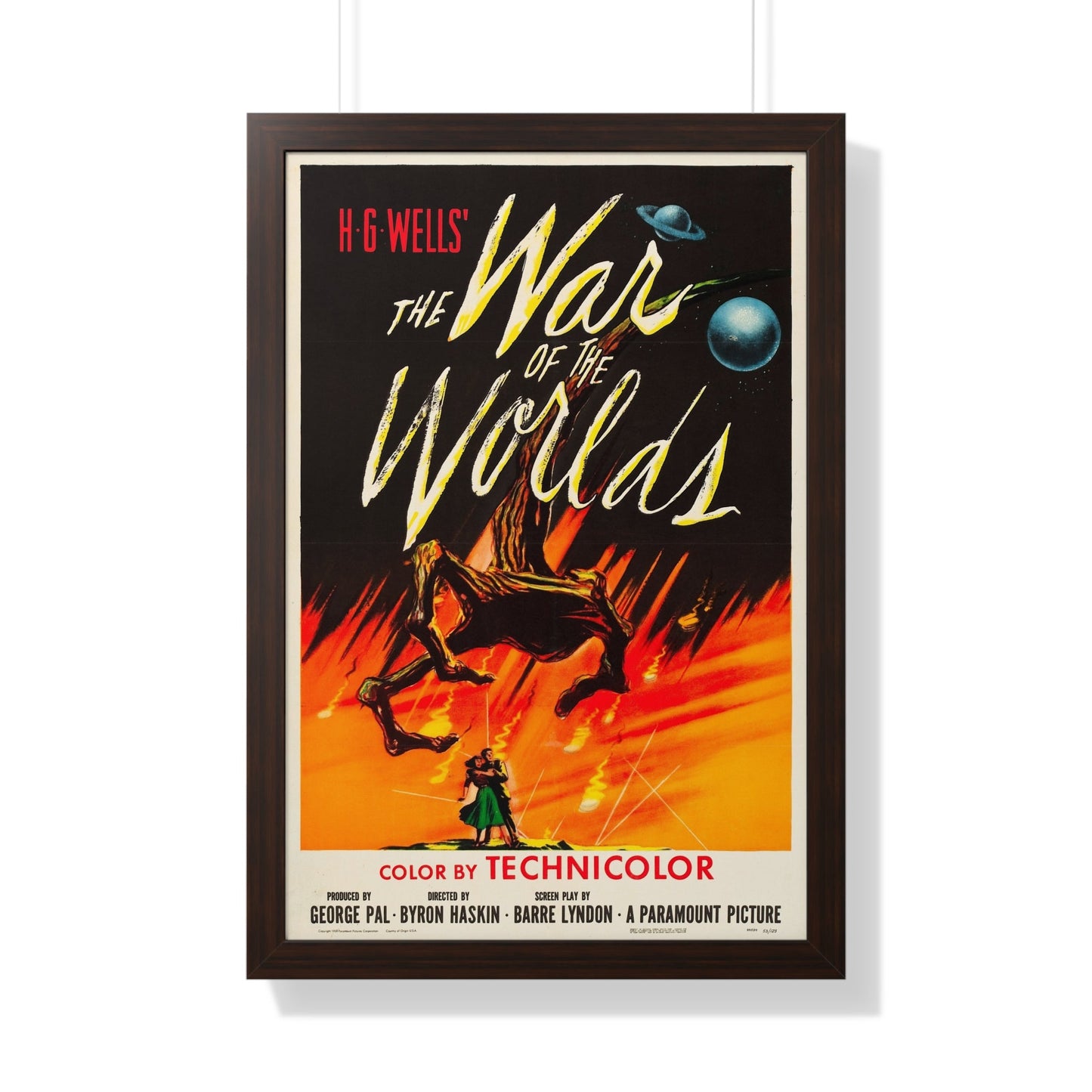 WAR OF THE WORLDS 1953 - Framed Movie Poster-20" x 30"-The Sticker Space