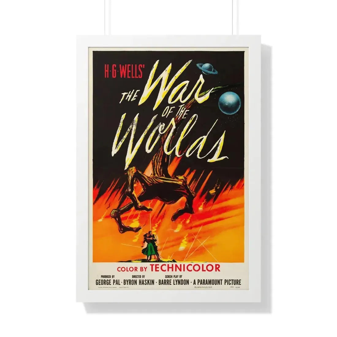 WAR OF THE WORLDS 1953 - Framed Movie Poster 20" x 30" White - The Sticker Space
