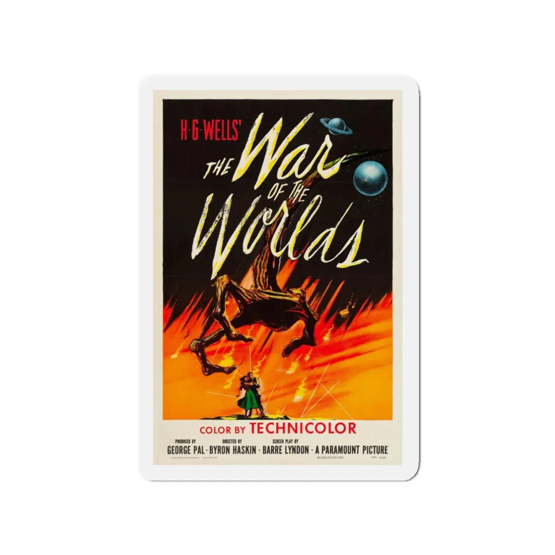 WAR OF THE WORLDS 1953 Movie Poster - Refrigerator Magnet 3 Inch - The Sticker Space