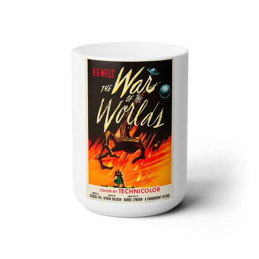 WAR OF THE WORLDS 1953 Movie Poster - White Coffee Cup 15oz-15oz-The Sticker Space