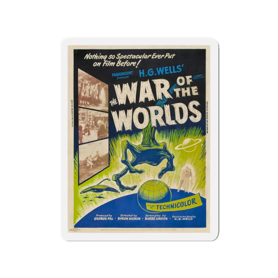 WAR OF THE WORLDS (2) 1953 Movie Poster - Refrigerator Magnet 3 Inch - The Sticker Space