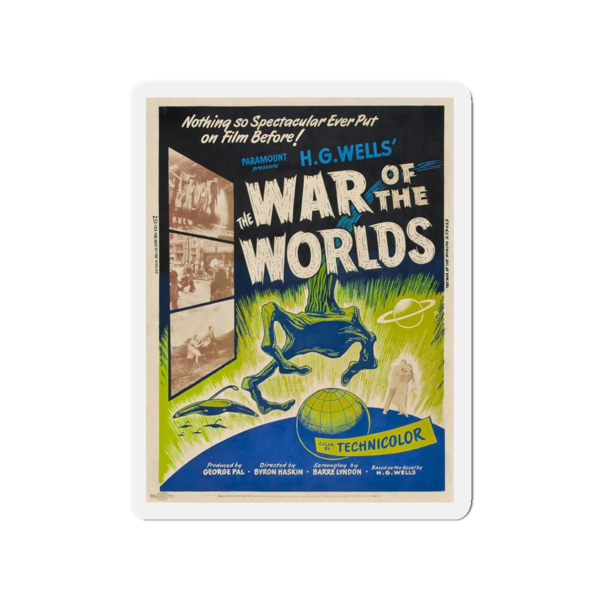 WAR OF THE WORLDS (2) 1953 Movie Poster - Refrigerator Magnet-3" x 3"-The Sticker Space