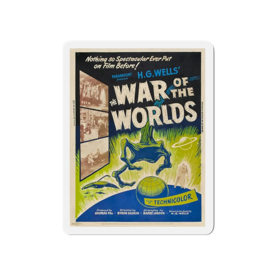 WAR OF THE WORLDS (2) 1953 Movie Poster - Refrigerator Magnet 5 Inch - The Sticker Space