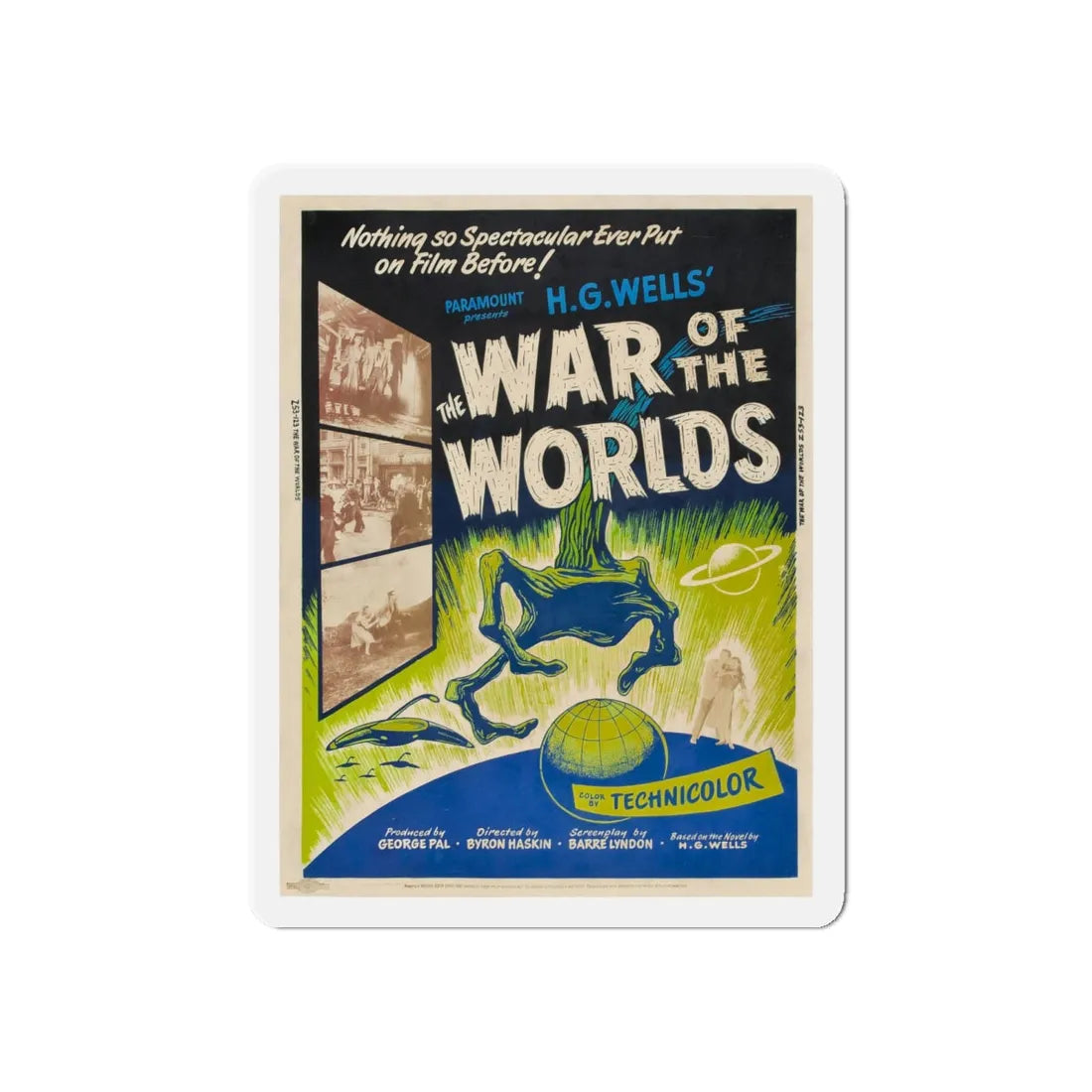 WAR OF THE WORLDS (2) 1953 Movie Poster - Refrigerator Magnet 6 Inch - The Sticker Space