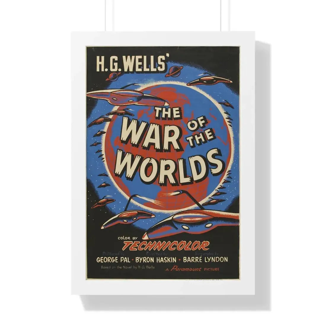 WAR OF THE WORLDS (3) 1953 - Framed Movie Poster 16″ x 24″ White - The Sticker Space