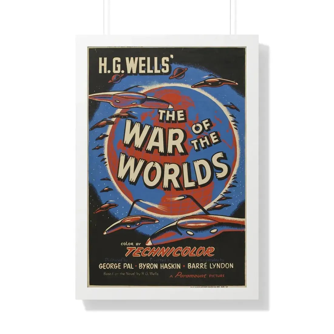 WAR OF THE WORLDS (3) 1953 - Framed Movie Poster 20" x 30" White - The Sticker Space
