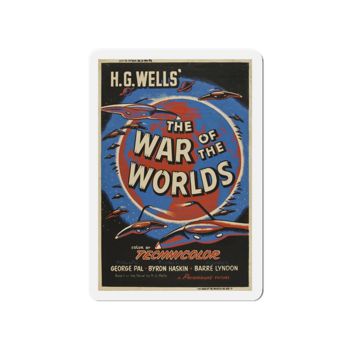 WAR OF THE WORLDS (3) 1953 Movie Poster - Refrigerator Magnet-4" x 4"-The Sticker Space