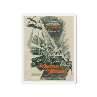 WAR OF THE WORLDS (FRENCH) 1953 Movie Poster - Refrigerator Magnet 2 Inch Die-Cut - The Sticker Space