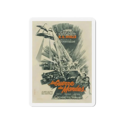 WAR OF THE WORLDS (FRENCH) 1953 Movie Poster - Refrigerator Magnet 4 Inch Die-Cut - The Sticker Space