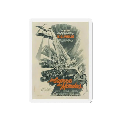 WAR OF THE WORLDS (FRENCH) 1953 Movie Poster - Refrigerator Magnet 6 Inch Die-Cut - The Sticker Space