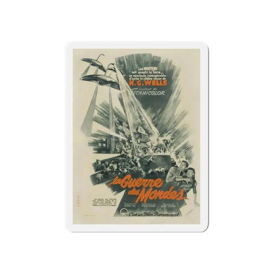 WAR OF THE WORLDS (FRENCH) 1953 Movie Poster - Refrigerator Magnet 6 Inch Die-Cut - The Sticker Space