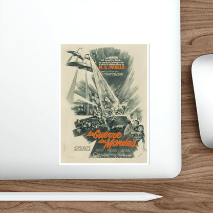 WAR OF THE WORLDS (FRENCH) 1953 Movie Poster STICKER Vinyl Die-Cut Decal-The Sticker Space