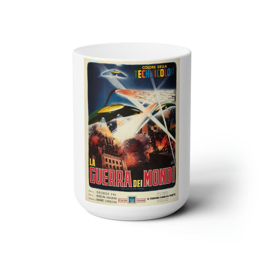 WAR OF THE WORLDS (ITALIAN) 1953 Movie Poster - White Coffee Cup 15oz-15oz-The Sticker Space