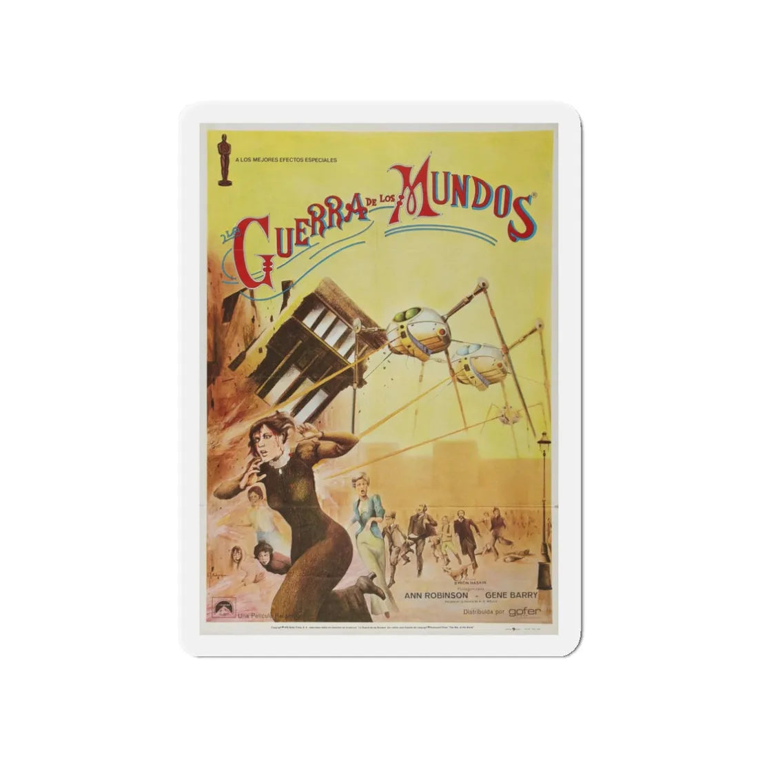 WAR OF THE WORLDS (SPANISH) 1953 Movie Poster - Refrigerator Magnet 3 Inch - The Sticker Space