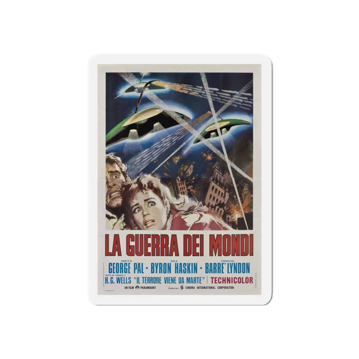 WAR OF THE WORLDS (SPANISH 2) 1953 Movie Poster - Refrigerator Magnet-6 × 6"-The Sticker Space