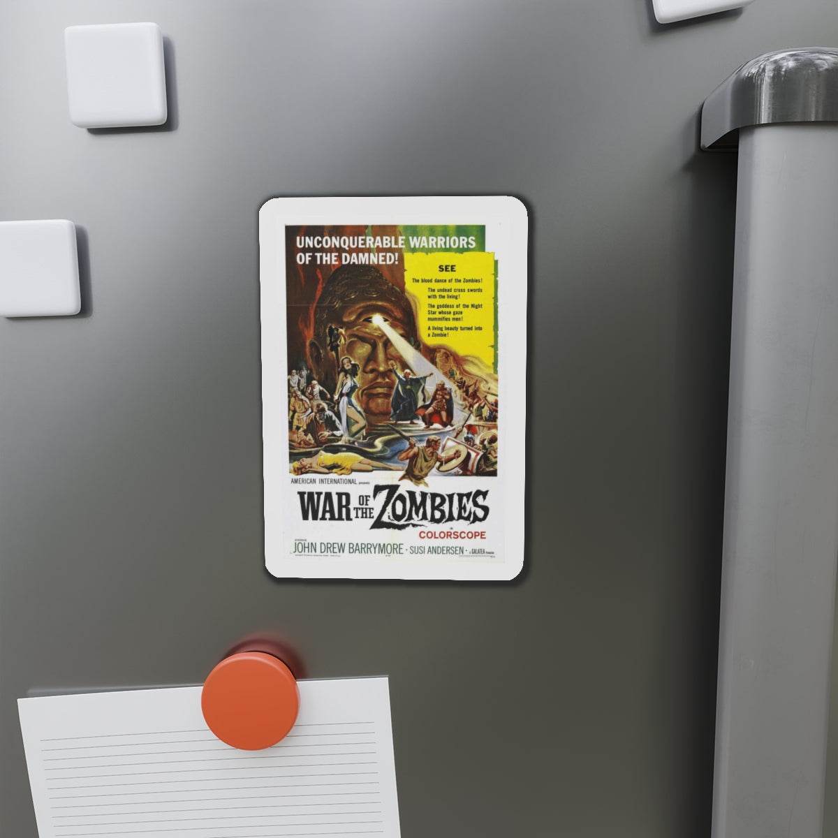 WAR OF THE ZOMBIES (ROME AGAINST ROME) 1964 Movie Poster - Refrigerator Magnet-The Sticker Space