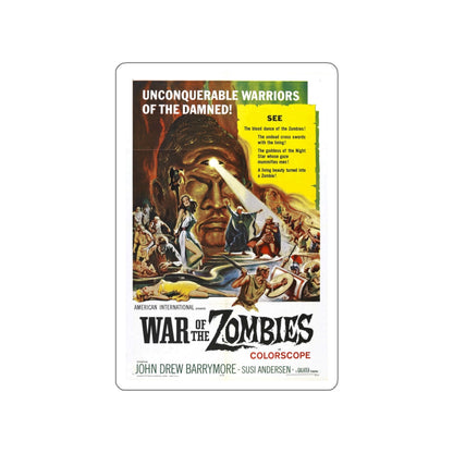 WAR OF THE ZOMBIES (ROME AGAINST ROME) 1964 Movie Poster STICKER Vinyl Die-Cut Decal-White-The Sticker Space