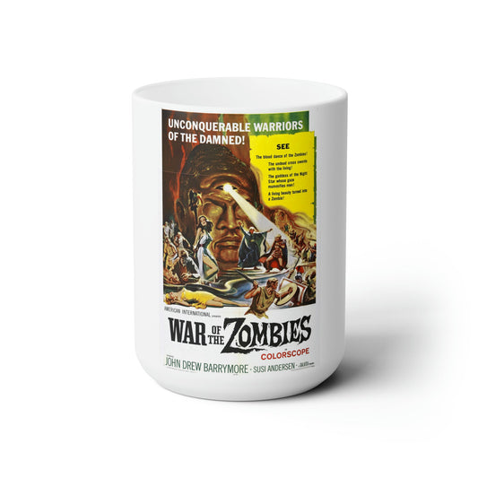 WAR OF THE ZOMBIES (ROME AGAINST ROME) 1964 Movie Poster - White Coffee Cup 15oz-15oz-The Sticker Space