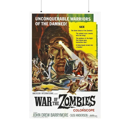 WAR OF THE ZOMBIES (ROME AGAINST ROME) 1964 - Paper Movie Poster 36" x 54" Matte - The Sticker Space