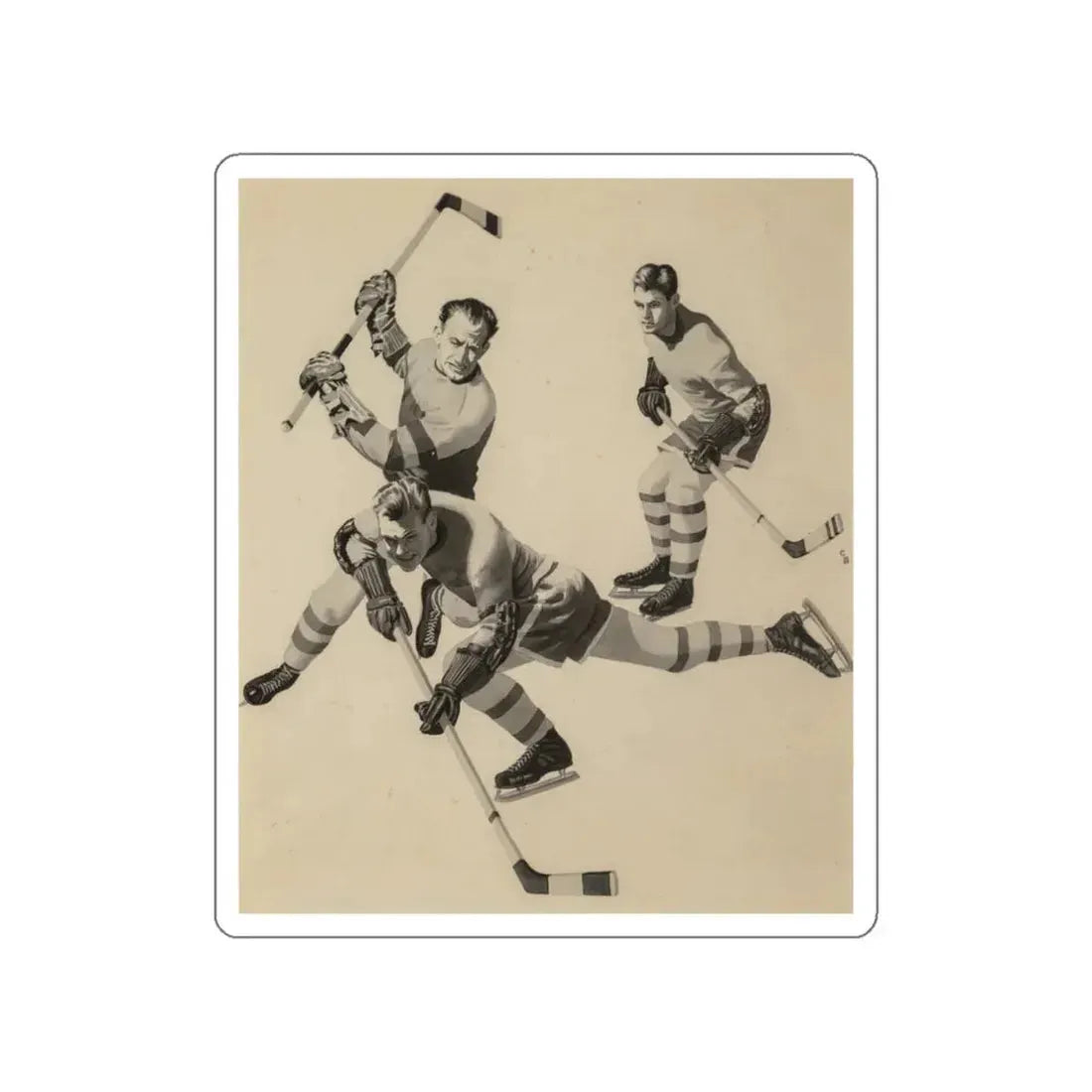 War on Skates, This Week magazine (Magazine Illustration) STICKER Vinyl Die-Cut Decal White Die-Cut 3 Inch - The Sticker Space