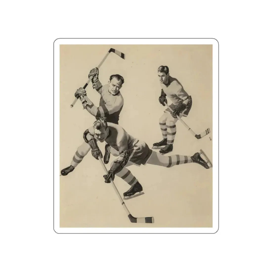 War on Skates, This Week magazine (Magazine Illustration) STICKER Vinyl Die-Cut Decal White Die-Cut 5 Inch - The Sticker Space