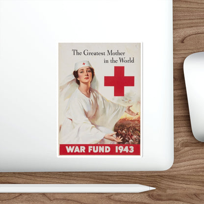 War Propaganda Poster (Red Cross,1943) (Magazine Illustration) STICKER Vinyl Die-Cut Decal-The Sticker Space