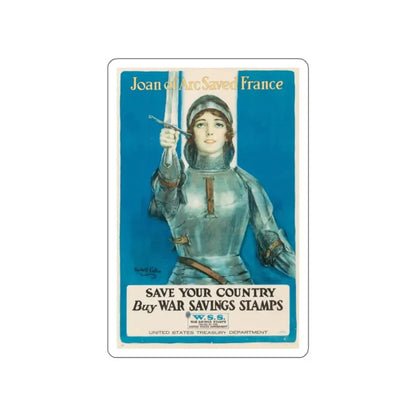 War Saving Stamps, World War I poster, 1918 (Magazine Illustration) STICKER Vinyl Die-Cut Decal White Die-Cut 2 Inch - The Sticker Space