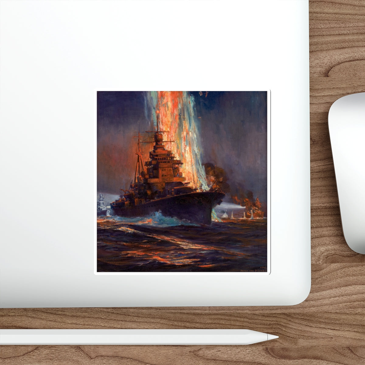 War Ships (Magazine Illustration) STICKER Vinyl Die-Cut Decal-The Sticker Space