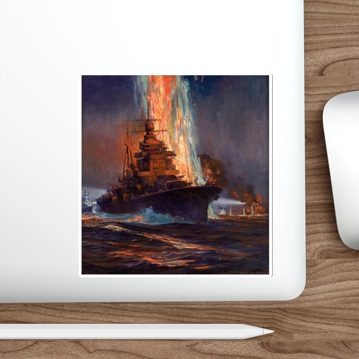 War Ships (Magazine Illustration) STICKER Vinyl Die-Cut Decal-The Sticker Space