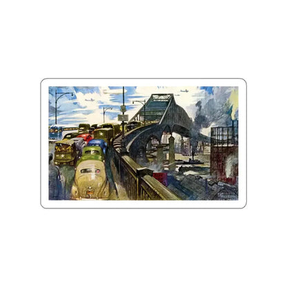 War Speed 35 MPH, 1943 (Magazine Illustration) STICKER Vinyl Die-Cut Decal White Die-Cut 3 Inch - The Sticker Space