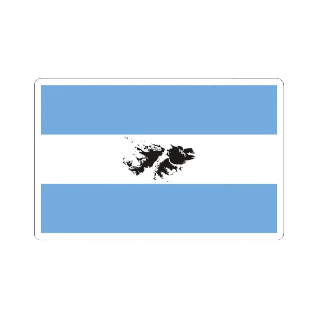 War Veterans Flag (Argentina) STICKER Vinyl Kiss-Cut Decal 2 Inch White - The Sticker Space