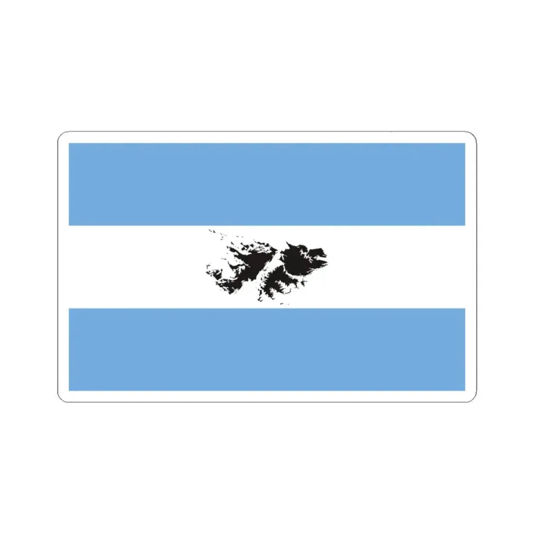 War Veterans Flag (Argentina) STICKER Vinyl Kiss-Cut Decal 3 Inch White - The Sticker Space