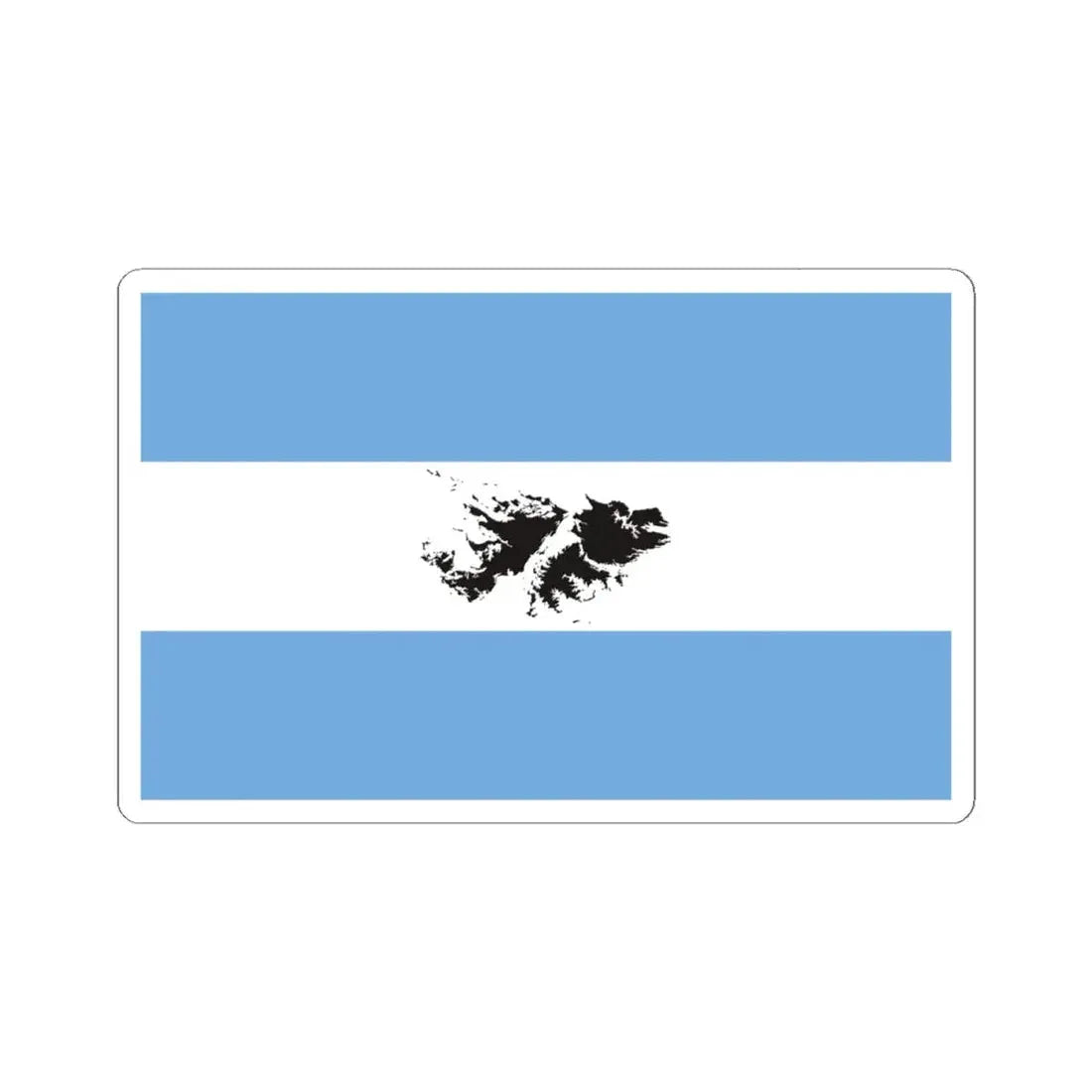War Veterans Flag (Argentina) STICKER Vinyl Kiss-Cut Decal 4 Inch White - The Sticker Space