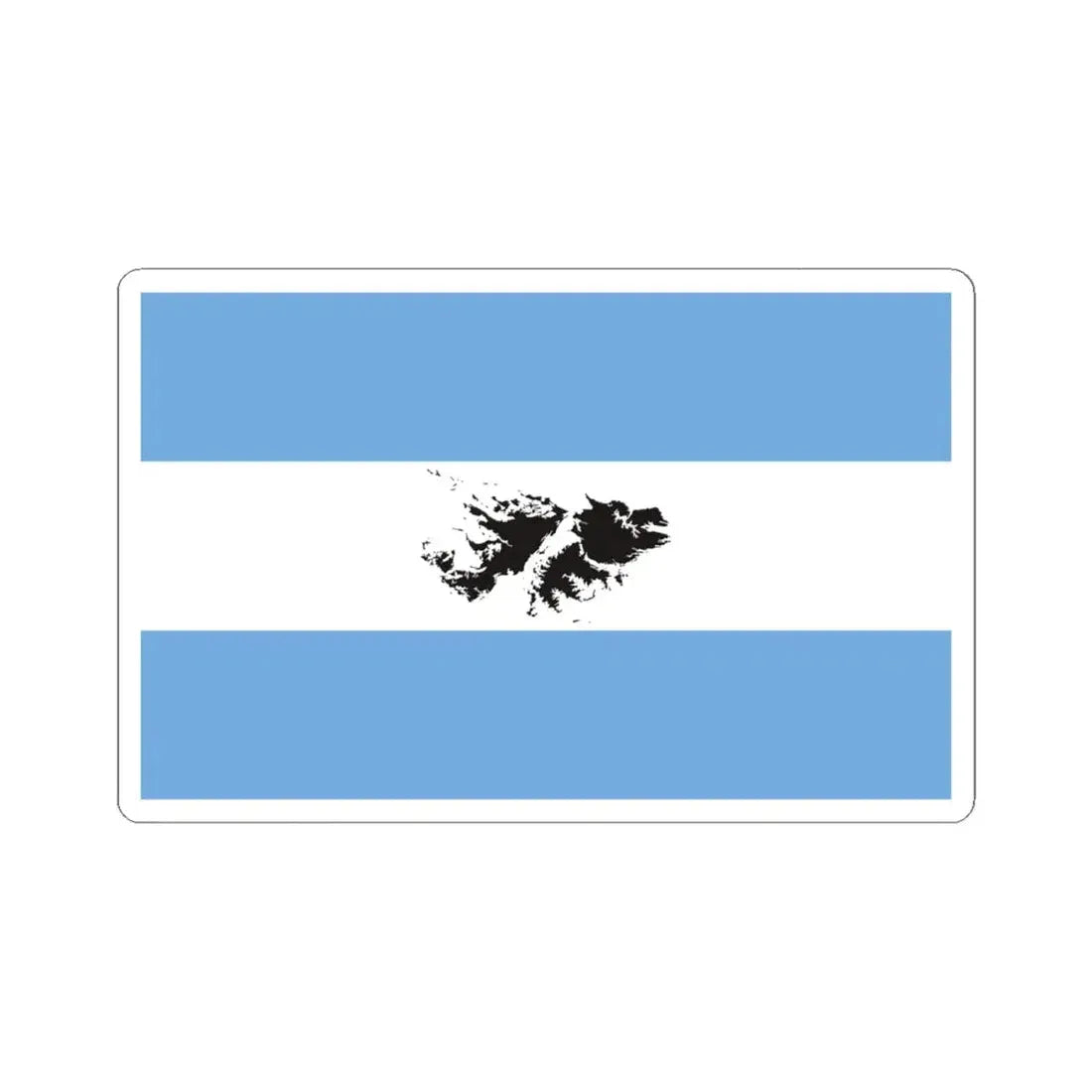 War Veterans Flag (Argentina) STICKER Vinyl Kiss-Cut Decal 6 Inch White - The Sticker Space
