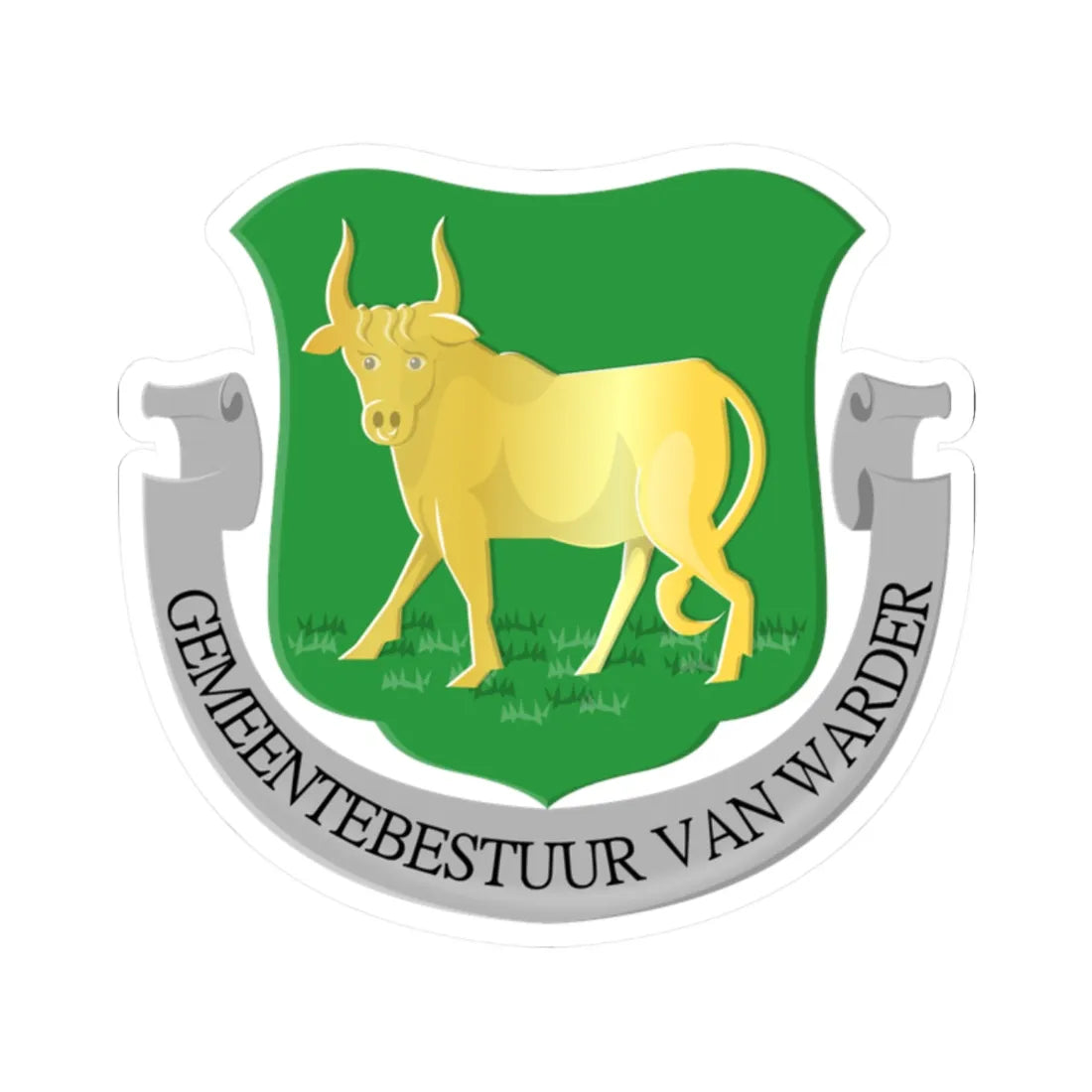 Warder wapen (Netherlands) (Coat of Arms) STICKER Vinyl Kiss-Cut Decal 2 Inch White - The Sticker Space