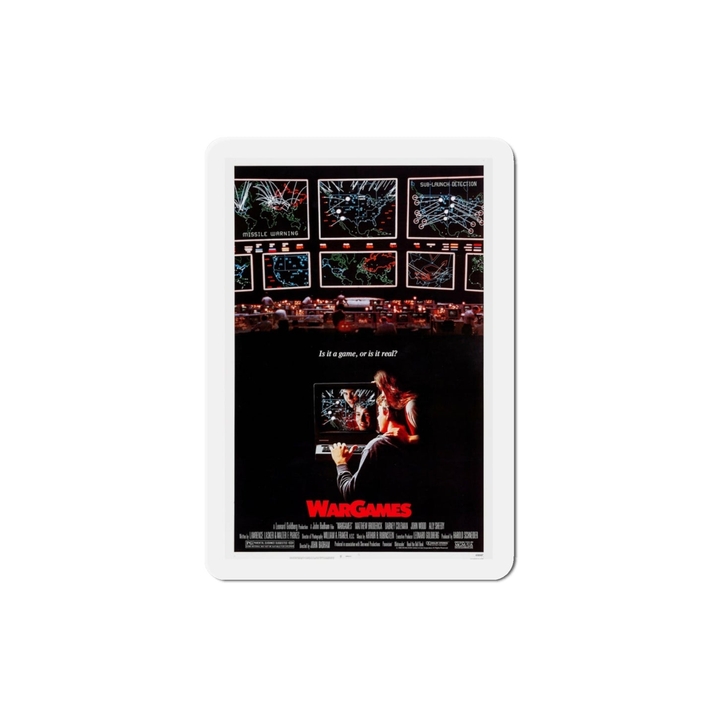 WarGames 1983 Movie Poster Die-Cut Magnet-3" x 3"-The Sticker Space