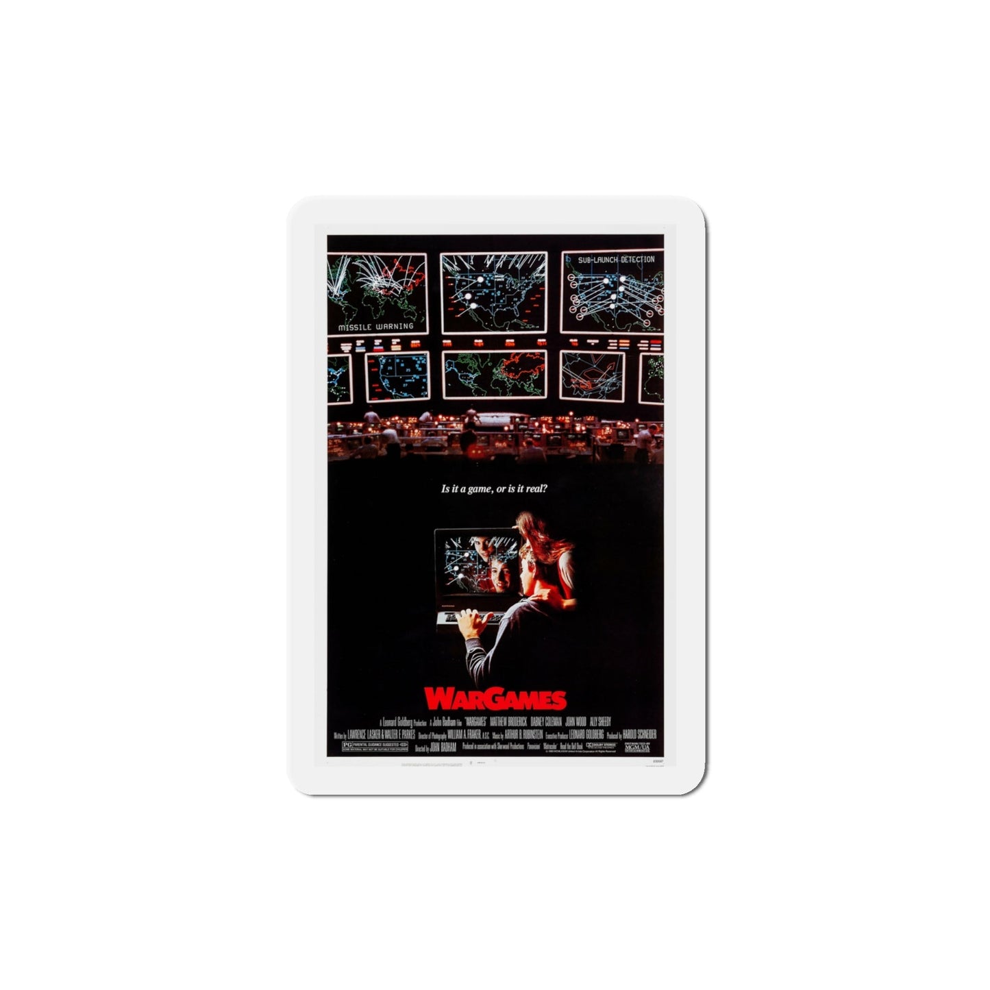 WarGames 1983 Movie Poster Die-Cut Magnet-4" x 4"-The Sticker Space
