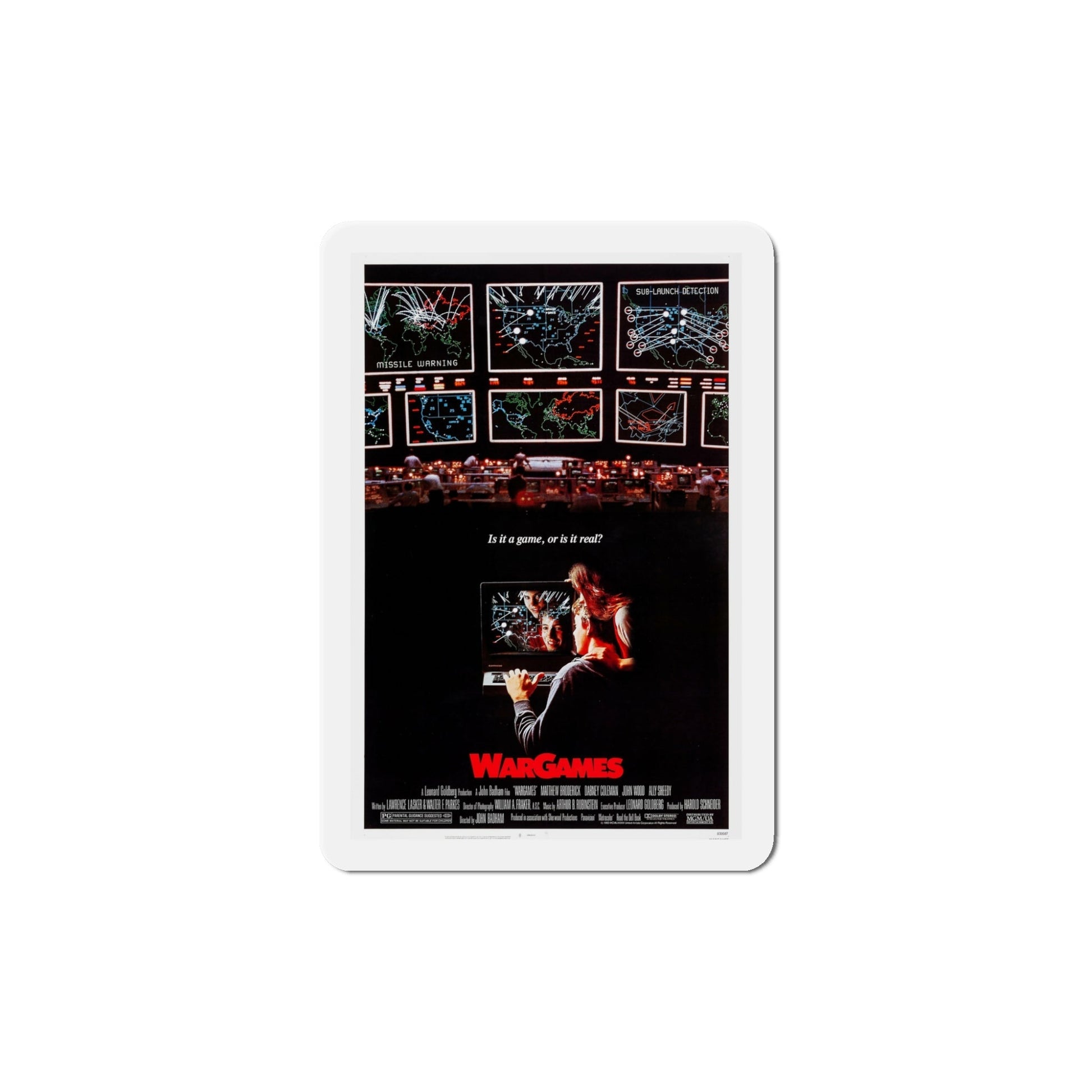 WarGames 1983 Movie Poster Die-Cut Magnet-5" x 5"-The Sticker Space