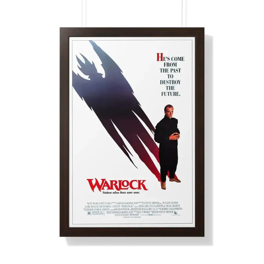 WARLOCK 1989 - Framed Movie Poster 20" x 30" Walnut - The Sticker Space