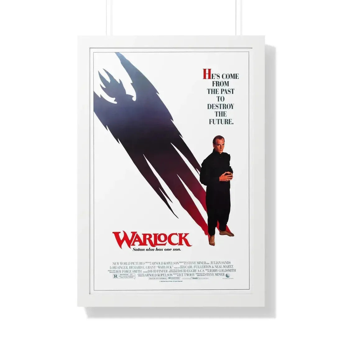 WARLOCK 1989 - Framed Movie Poster 20" x 30" White - The Sticker Space