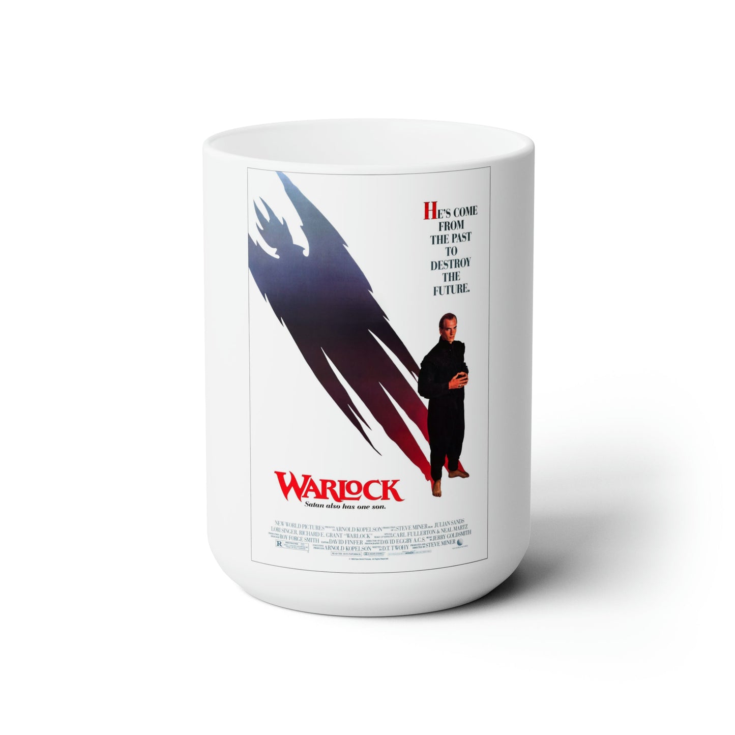 WARLOCK 1989 Movie Poster - White Coffee Cup 15oz-15oz-The Sticker Space