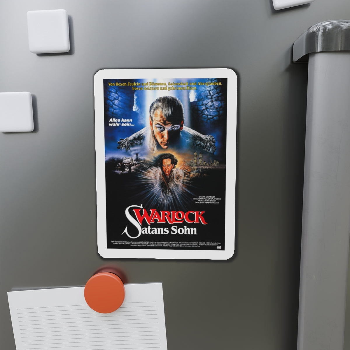 WARLOCK (GERMAN) 1989 Movie Poster - Refrigerator Magnet