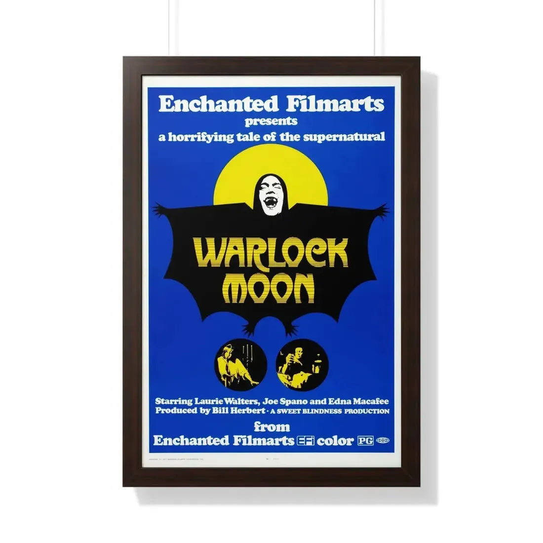 WARLOCK MOON 1973 - Framed Movie Poster 20" x 30" Walnut - The Sticker Space