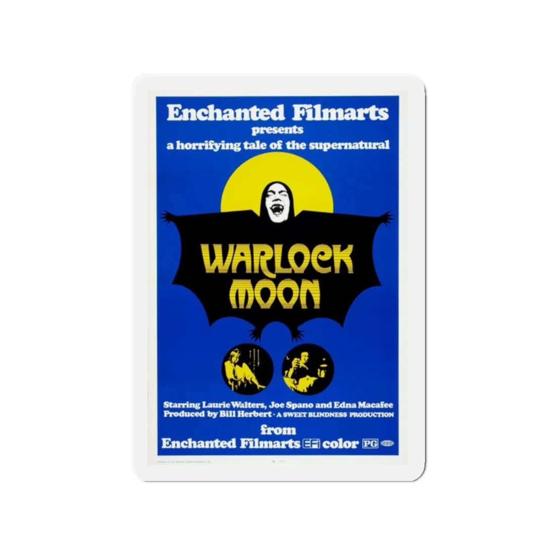WARLOCK MOON 1973 Movie Poster - Refrigerator Magnet 2 Inch - The Sticker Space