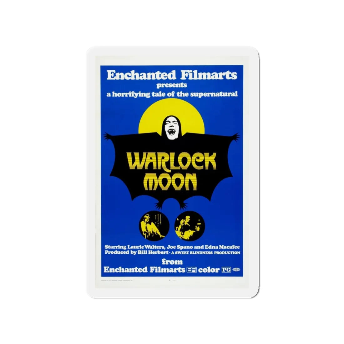 WARLOCK MOON 1973 Movie Poster - Refrigerator Magnet 3 Inch - The Sticker Space